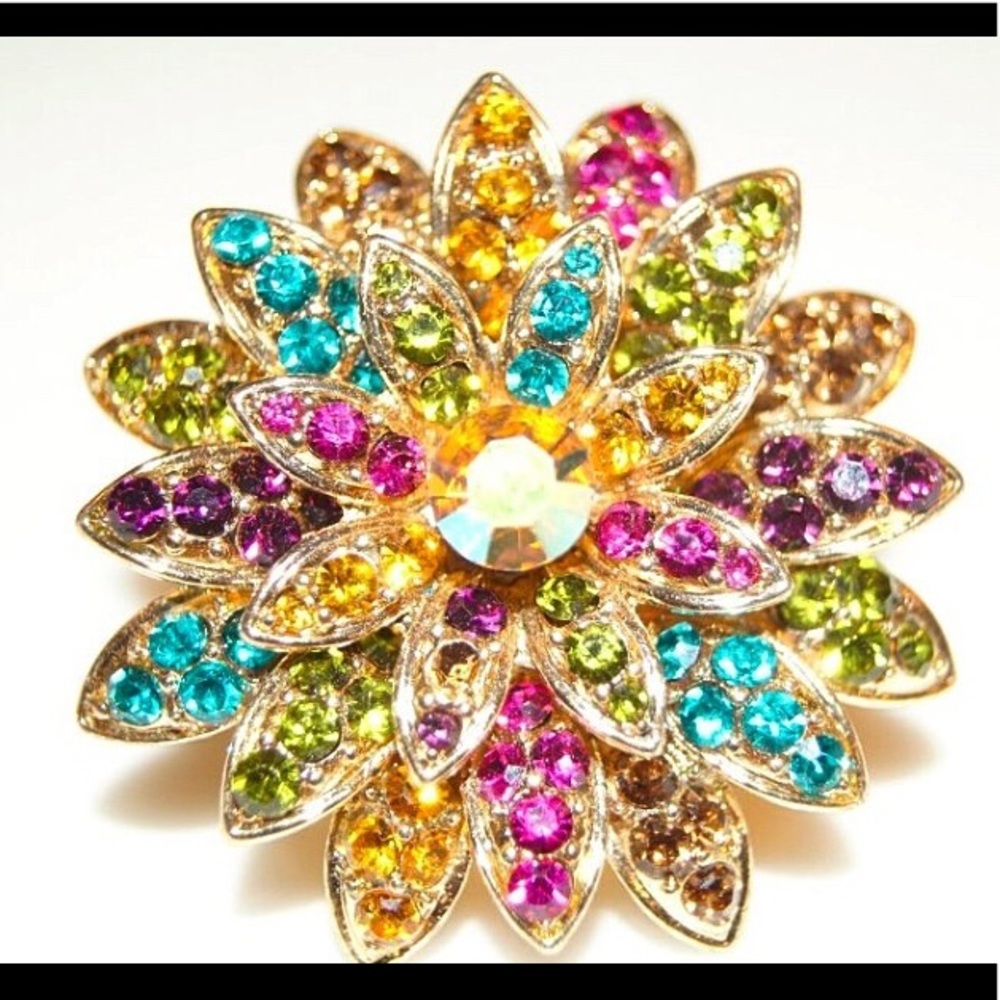 Lucky Star Jewels Colorful Flower Ring